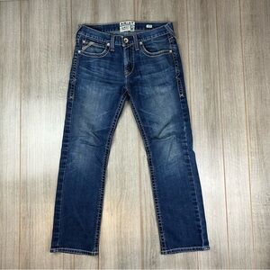 Ariat Jeans 32x30 M7 Slim Fit Straight Leg Stretch Blue *flaws